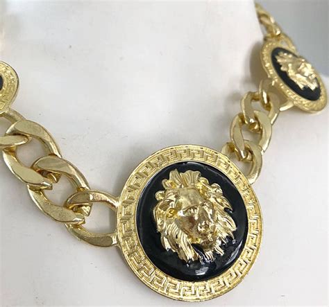 versace jewellery uk|authentic versace lion necklace.